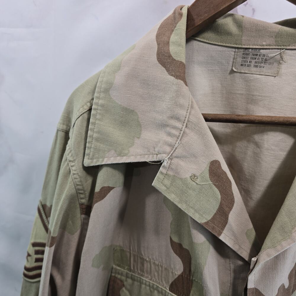 Vintage Desert Camo Jacket Mens Large Regular Coat Shirt 3 Color Air Force - Picture 2 of 11